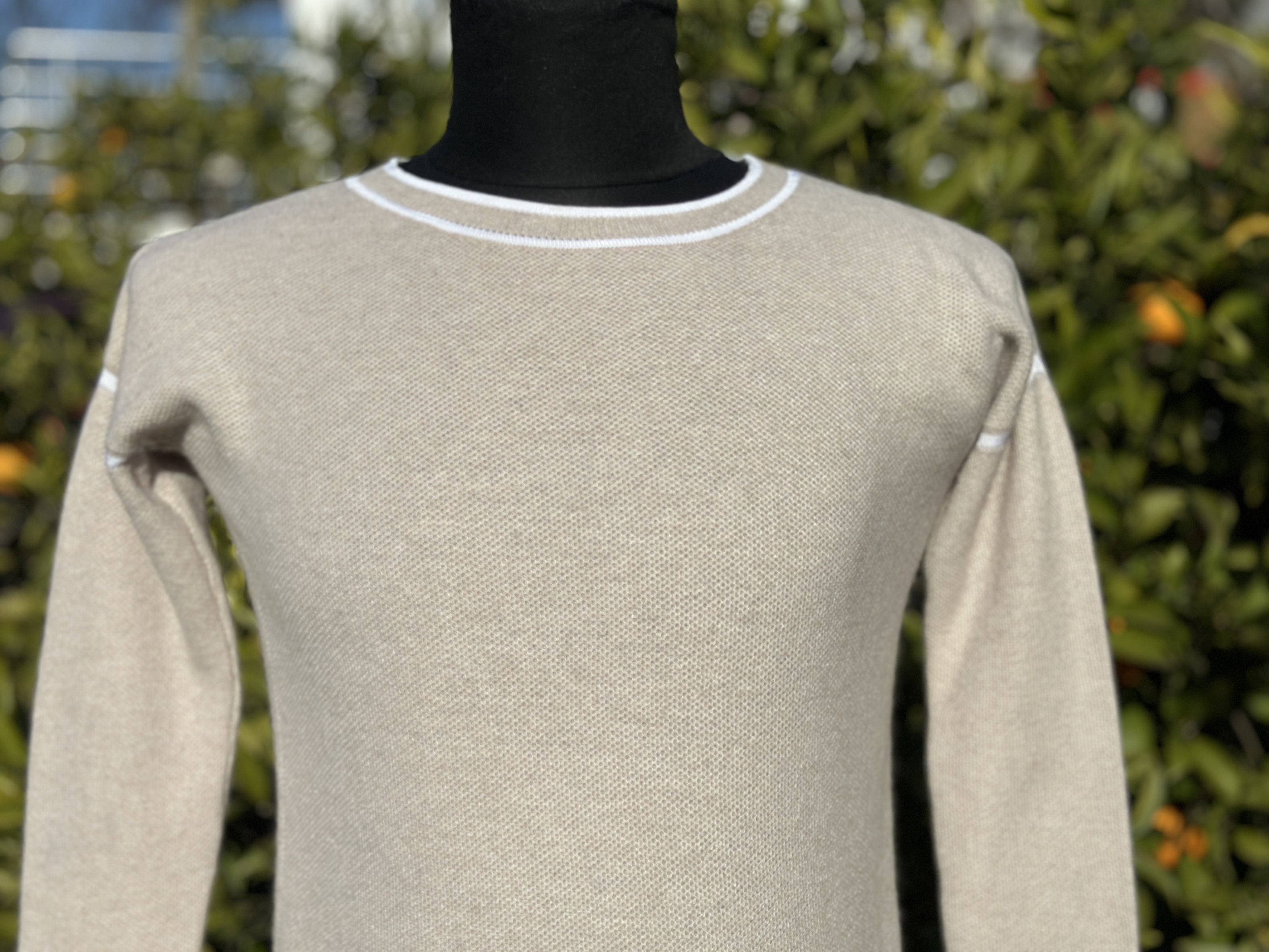 Brunello Cucinelli Brunello Cucinelli Beige Wool Cashmere Knit Sweater Size M Size M / US 6-8 / IT 42-44 - 6 Thumbnail