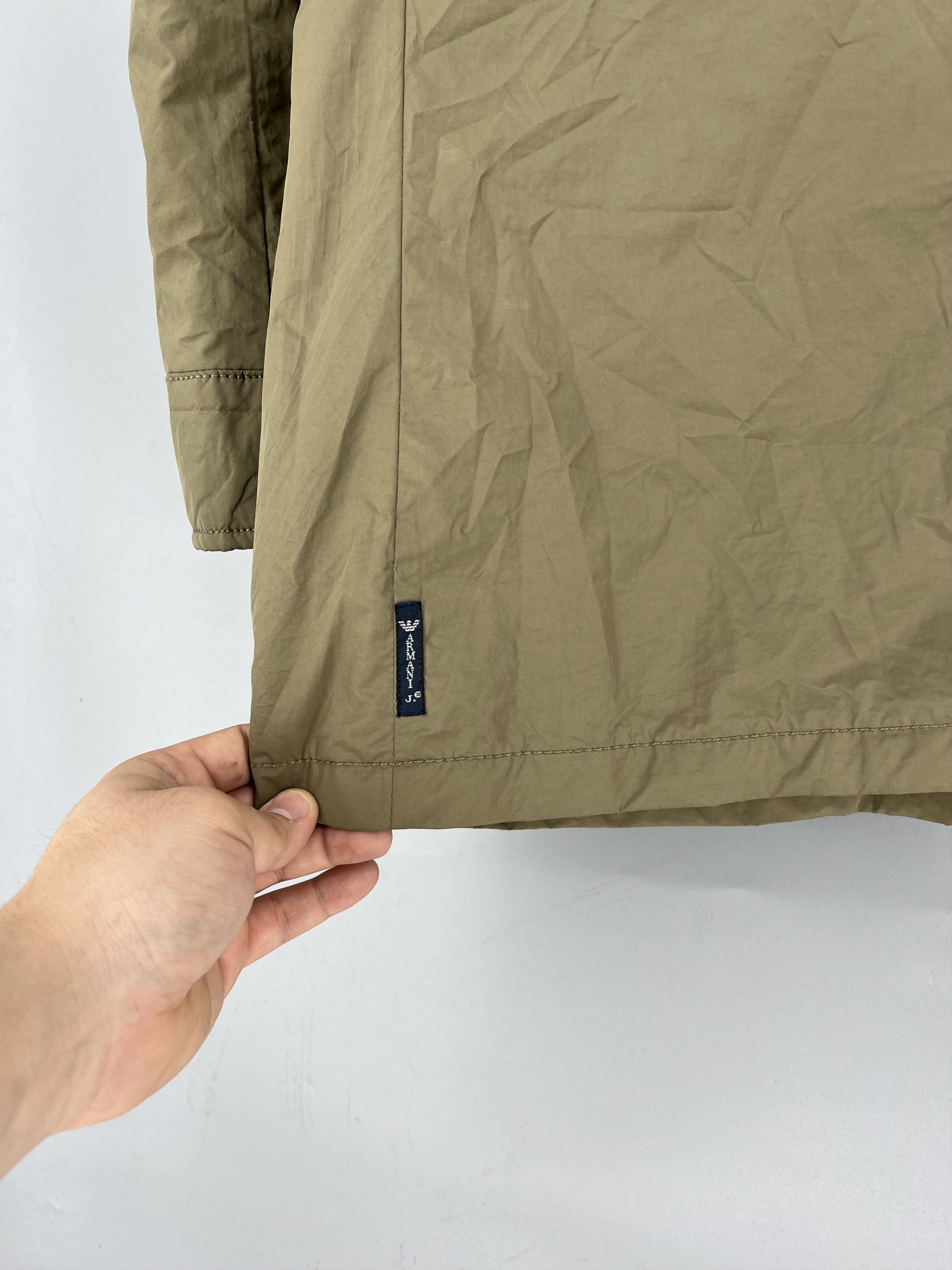 Armani Vintage Armani Jeans Khaki Nylon Parka Jacket Coat EU56 Size US XXL / EU 58 / 5 - 11 Thumbnail