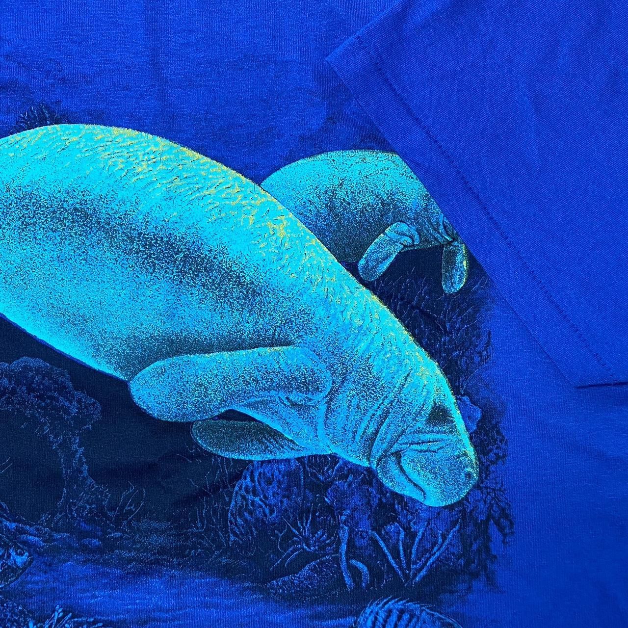 Hanes Vintage Biloxi, MS Aquarium Blue Manatee Nature Tee Size XL Size US XL / EU 56 / 4 - 3 Thumbnail