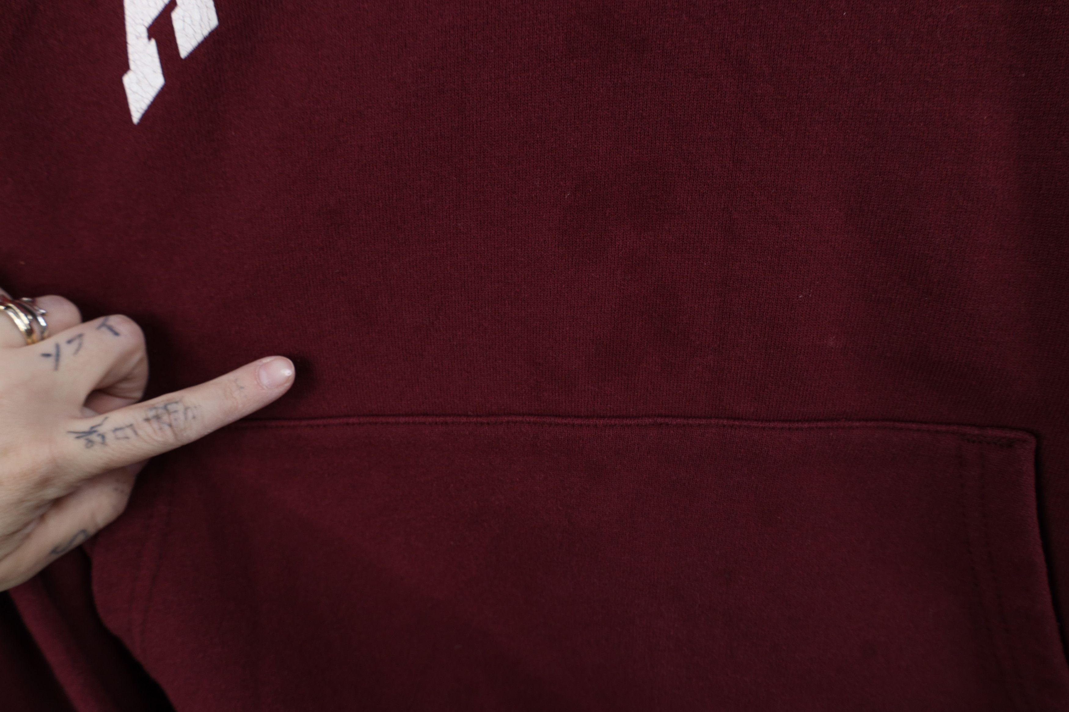 Champion Vintage 90s Champion Augustine Hoodie Sweatshirt Burgundy Size US XL / EU 56 / 4 - 6 Thumbnail