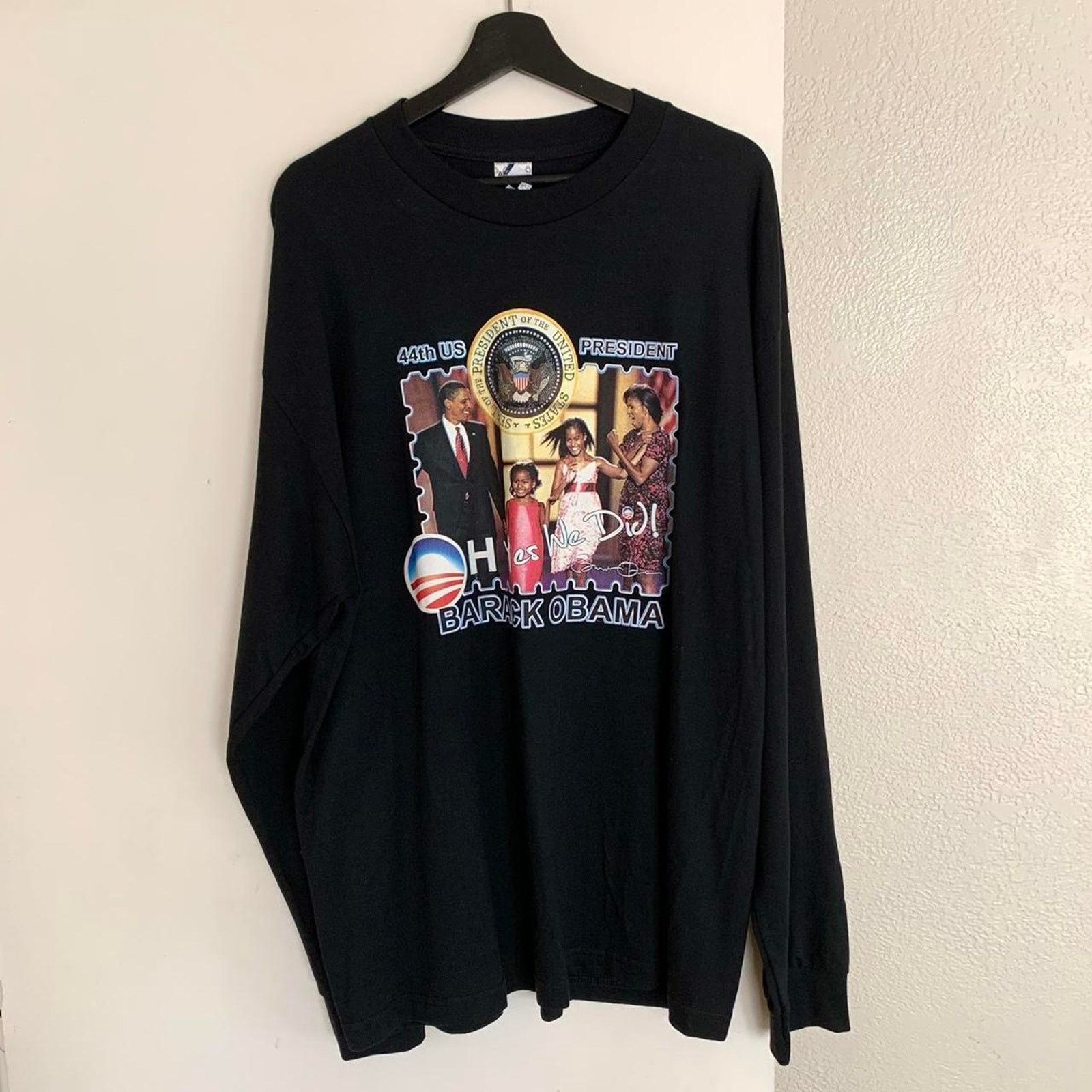 Vintage Barack Obama 44th US President Long Sleeve Size US XL / EU 56 / 4 - 2 Thumbnail