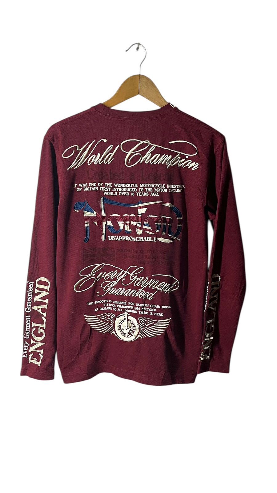 Norton NORTON ENGLAND EMBROIDERY SPELLOUT LONGSLEEVE TEE Size US L / EU 52-54 / 3 - 10 Thumbnail