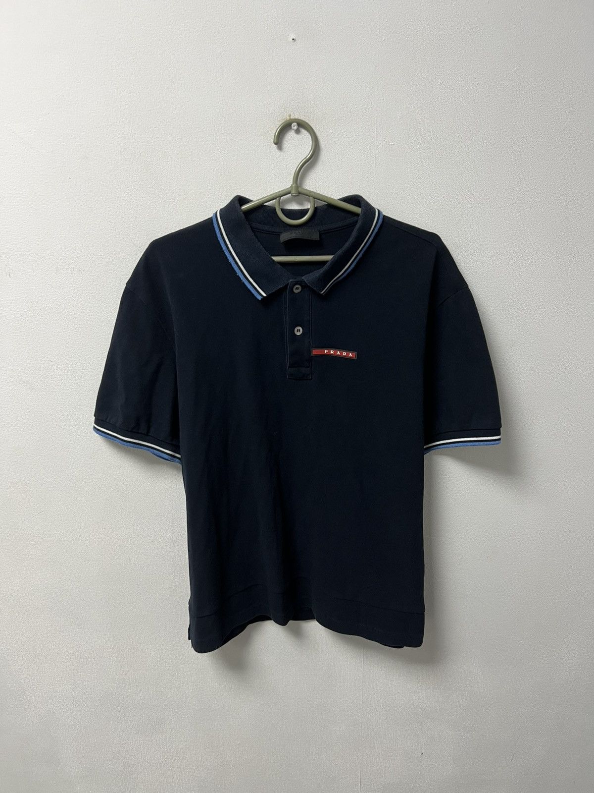 Prada Vintage Prada Polo T Shirt Red Tab Logo Size US XXL / EU 58 / 5 - 1 Thumbnail