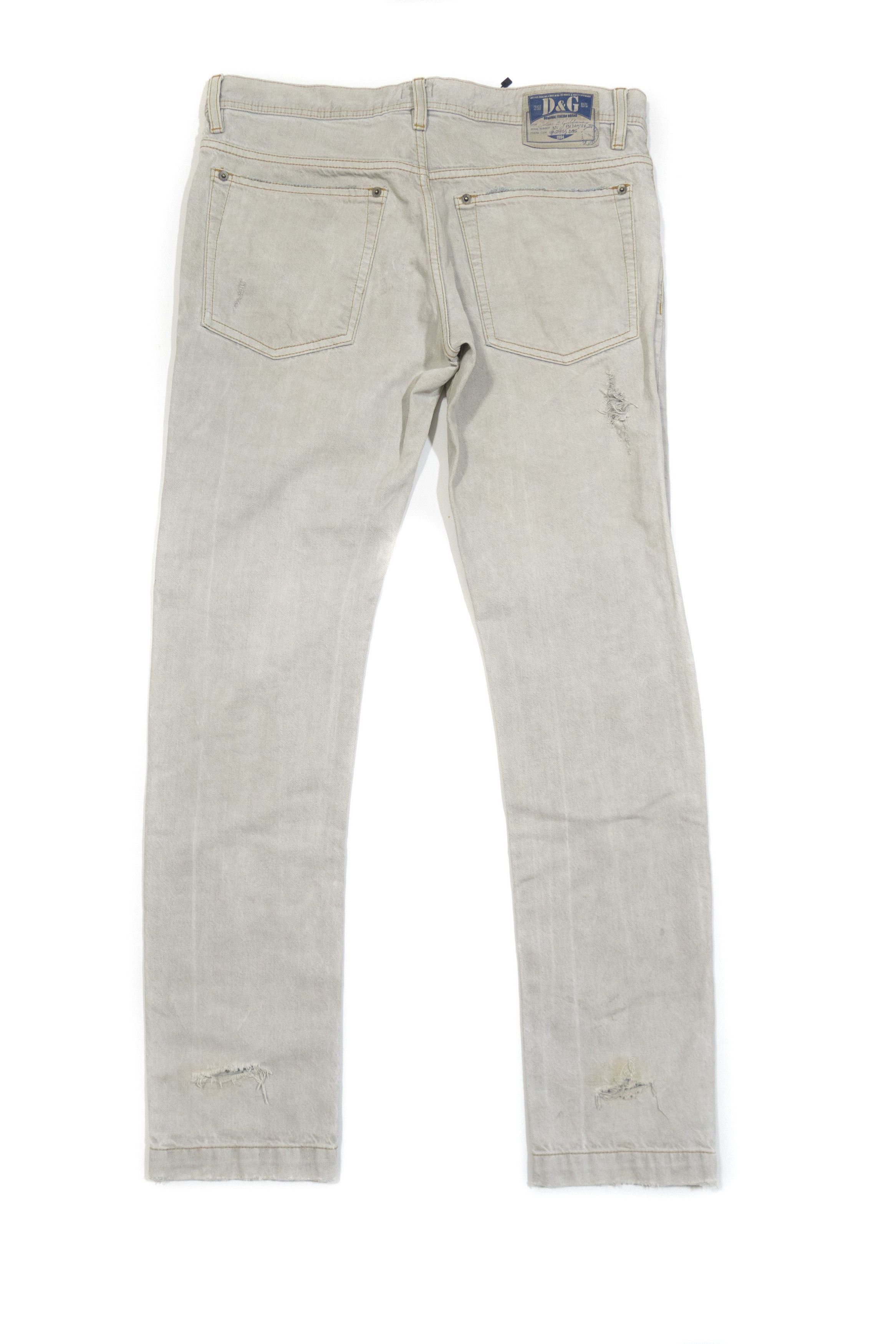 Dolce & Gabbana 00S Distressed Mud Dirty Loose Jeans Vintage Size US 32 / EU 48 - 2 Thumbnail