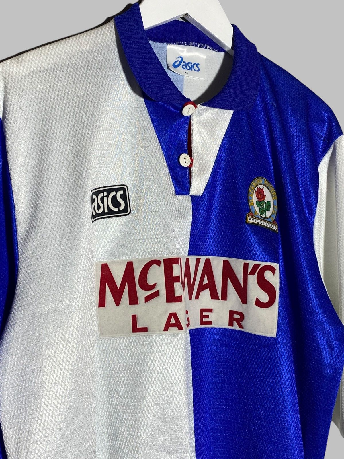 Asics Vintage Asics Blackburn Rovers 1994/95 Home Football Shirt Size US XL / EU 56 / 4 - 3 Thumbnail