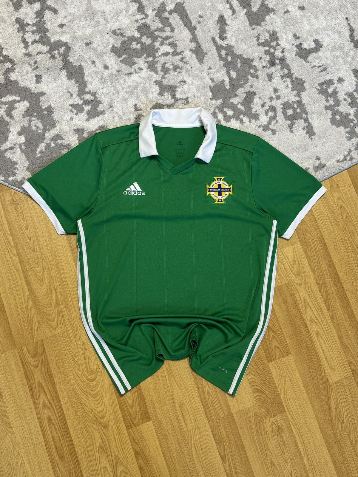 Adidas Northern Ireland 2017-2018 Home Football Shirt Jersey Size US L / EU 52-54 / 3 - 1 Thumbnail