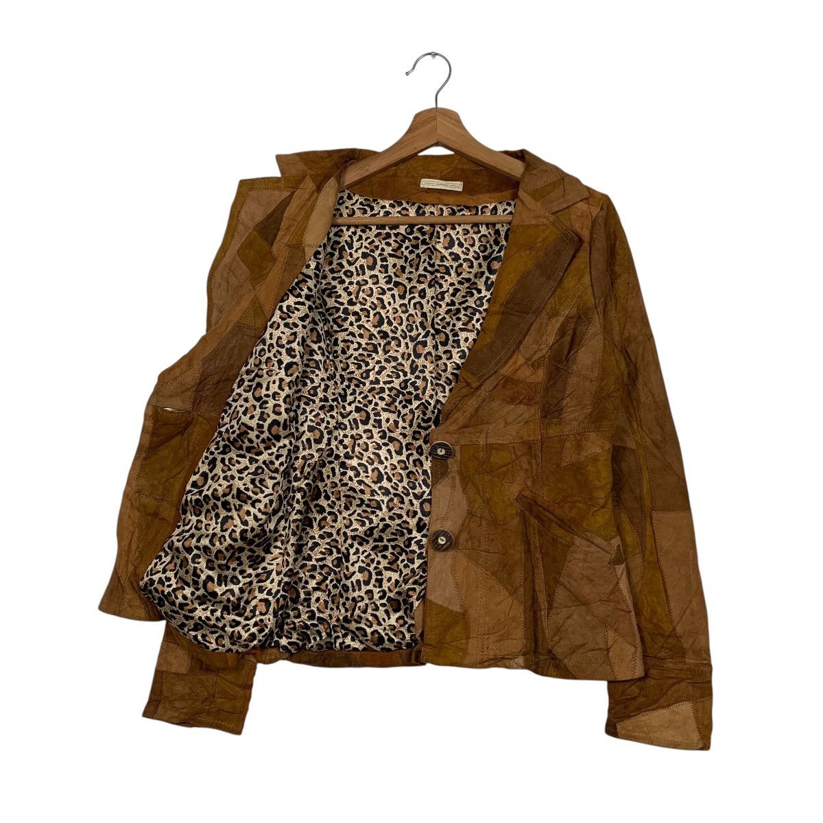 Japanese Brand Another Important Culture Geometric Design Leather Jacket Size M / US 6-8 / IT 42-44 - 9 Thumbnail