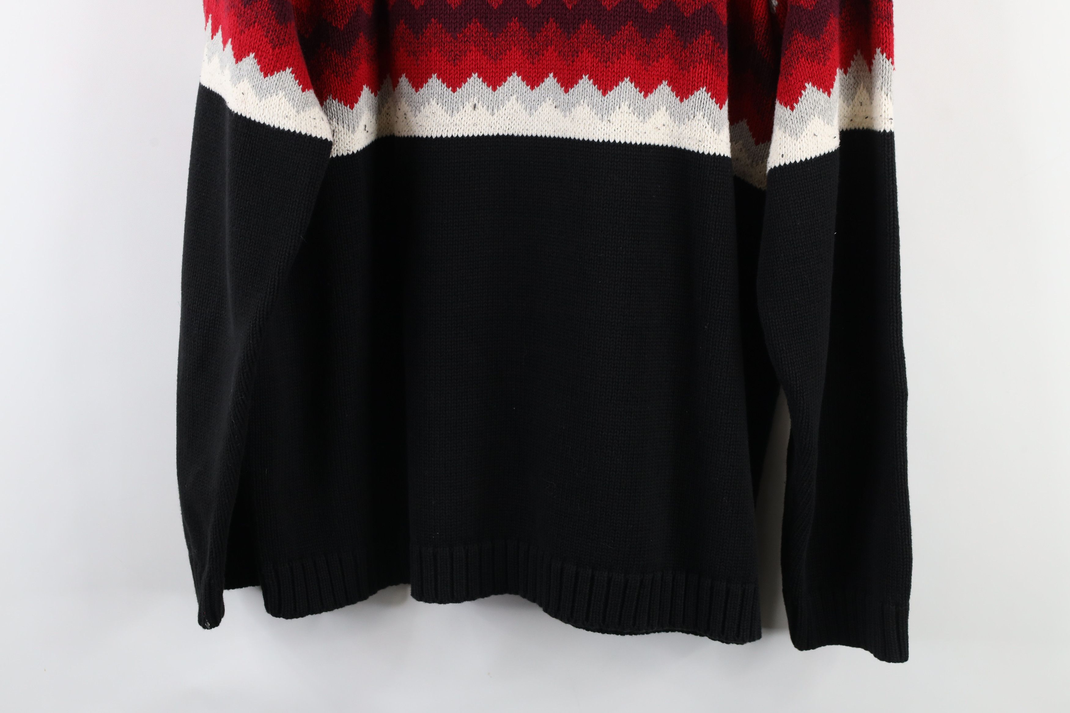 Vintage Vintage 90s Streetwear Chunky Ribbed Knit Mock Neck Sweater Size L / US 10 / IT 46 - 9 Thumbnail