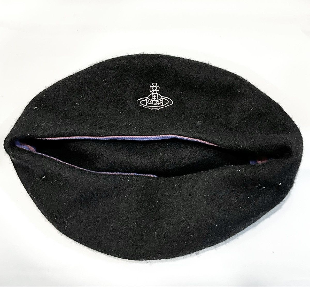 Vivienne Westwood Woolen Embroidered Beret Cap Size ONE SIZE - 4 Thumbnail