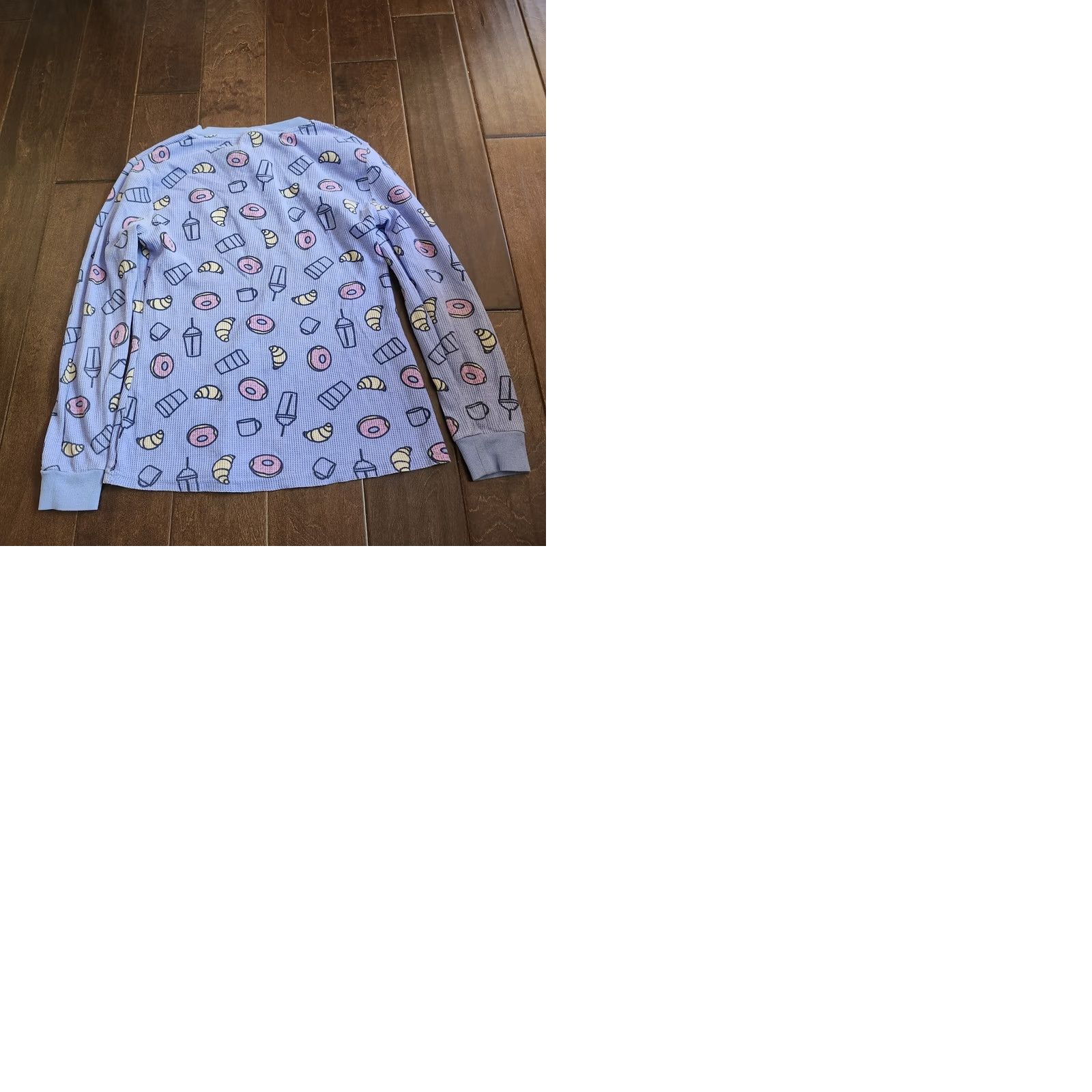 Vintage Serra Women’s Junior Donut Croissant Coffee Sleepwear Set Long Sleeve Brown M Size M / US 6-8 / IT 42-44 - 10 Thumbnail