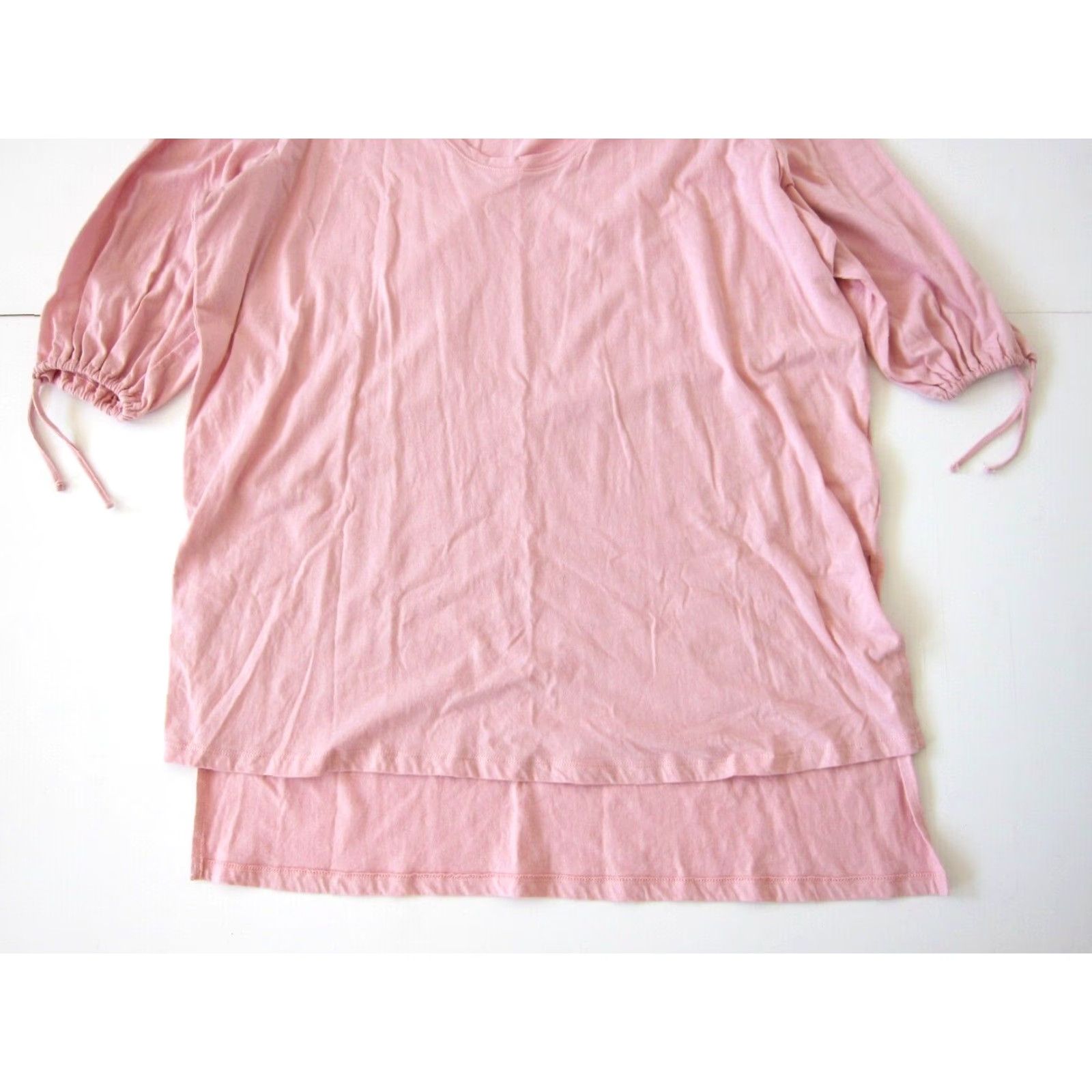 Vintage Roaman's 100% Cotton Pink 3/4 Sleeve Scoop Neck T-Shirt Tunic Blouse Large Women Size XXL / US 16-18 / IT 52-54 - 8 Thumbnail