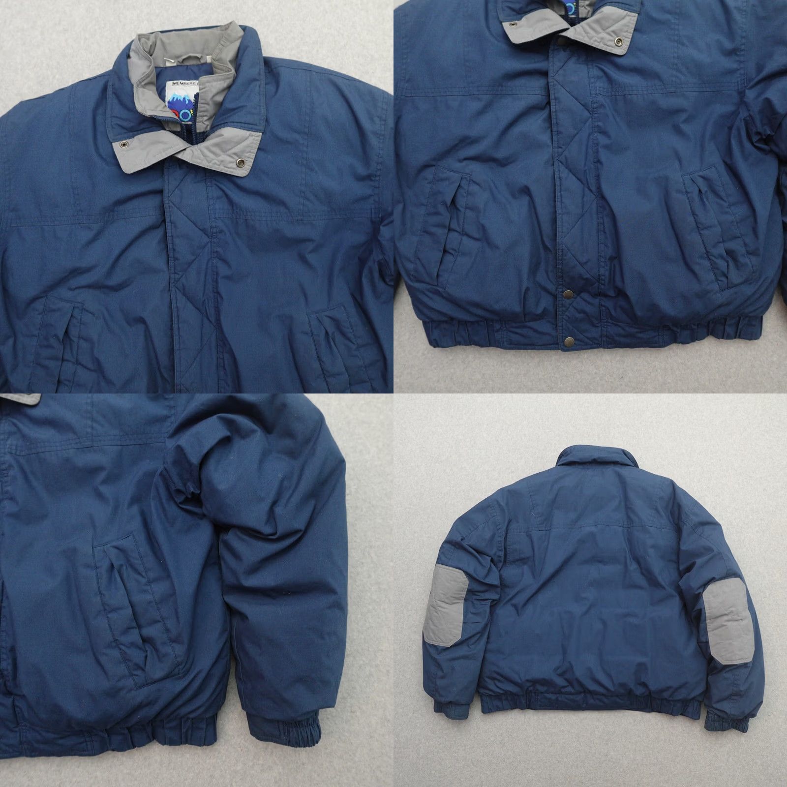 Members Only VINTAGE Members Only Jacket Mens XL Blue Down Puffer Full Zip Outdoors Bomber Jacket Size US XL / EU 56 / 4 - 8 Thumbnail