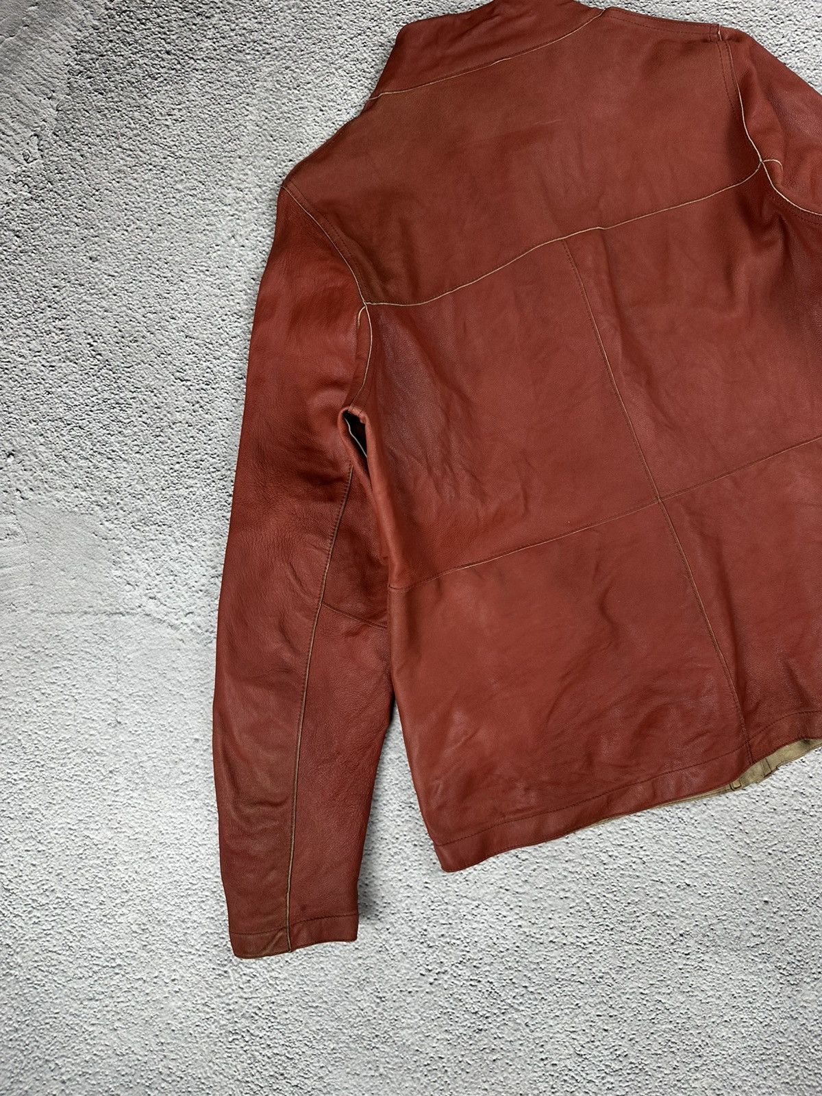 Genuine Leather Double-Sided Leather Jacket Diesel Style Reversible Faded Size M / US 6-8 / IT 42-44 - 18 Thumbnail