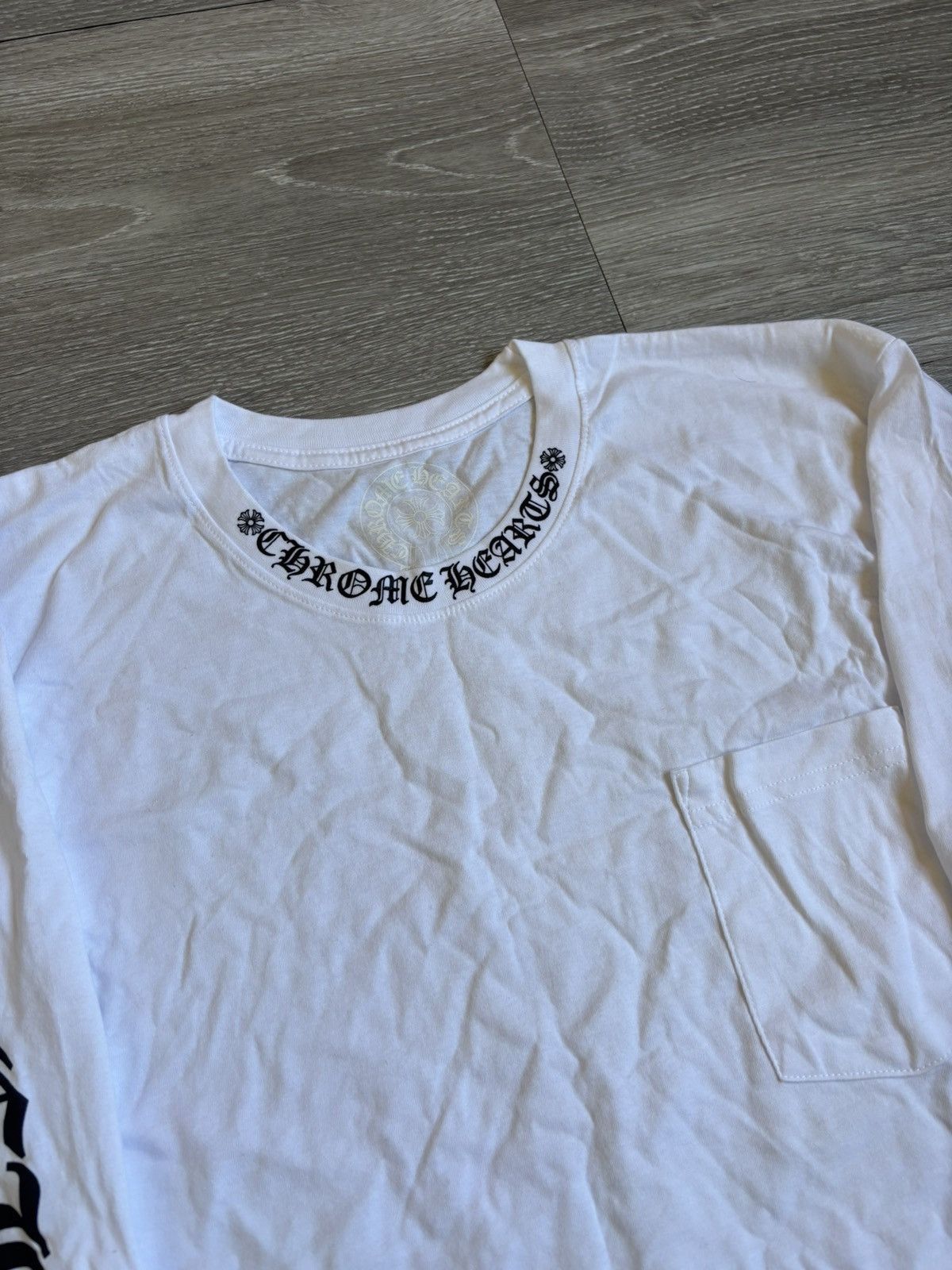 Chrome Hearts Chrome Hearts Neck Logo White LS Tee Size US XL / EU 56 / 4 - 3 Thumbnail