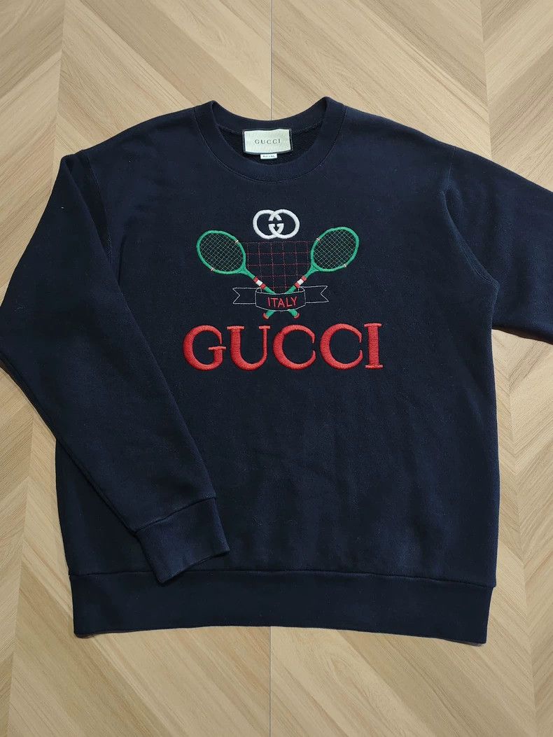 Gucci Gucci Tennis Logo Sweatshirt - dmc Size US S / EU 44-46 / 1 - 1 Thumbnail