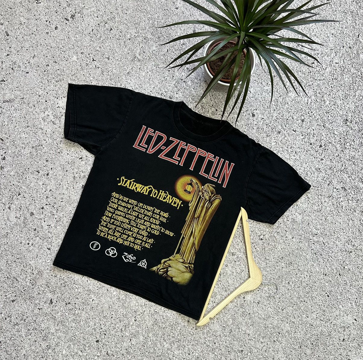 Band Tees × Led Zeppelin × Vintage Vintage 90’s Led Zeppelin Stairway To Heaven Band T-shirt Size US XXL / EU 58 / 5 - 1 Thumbnail