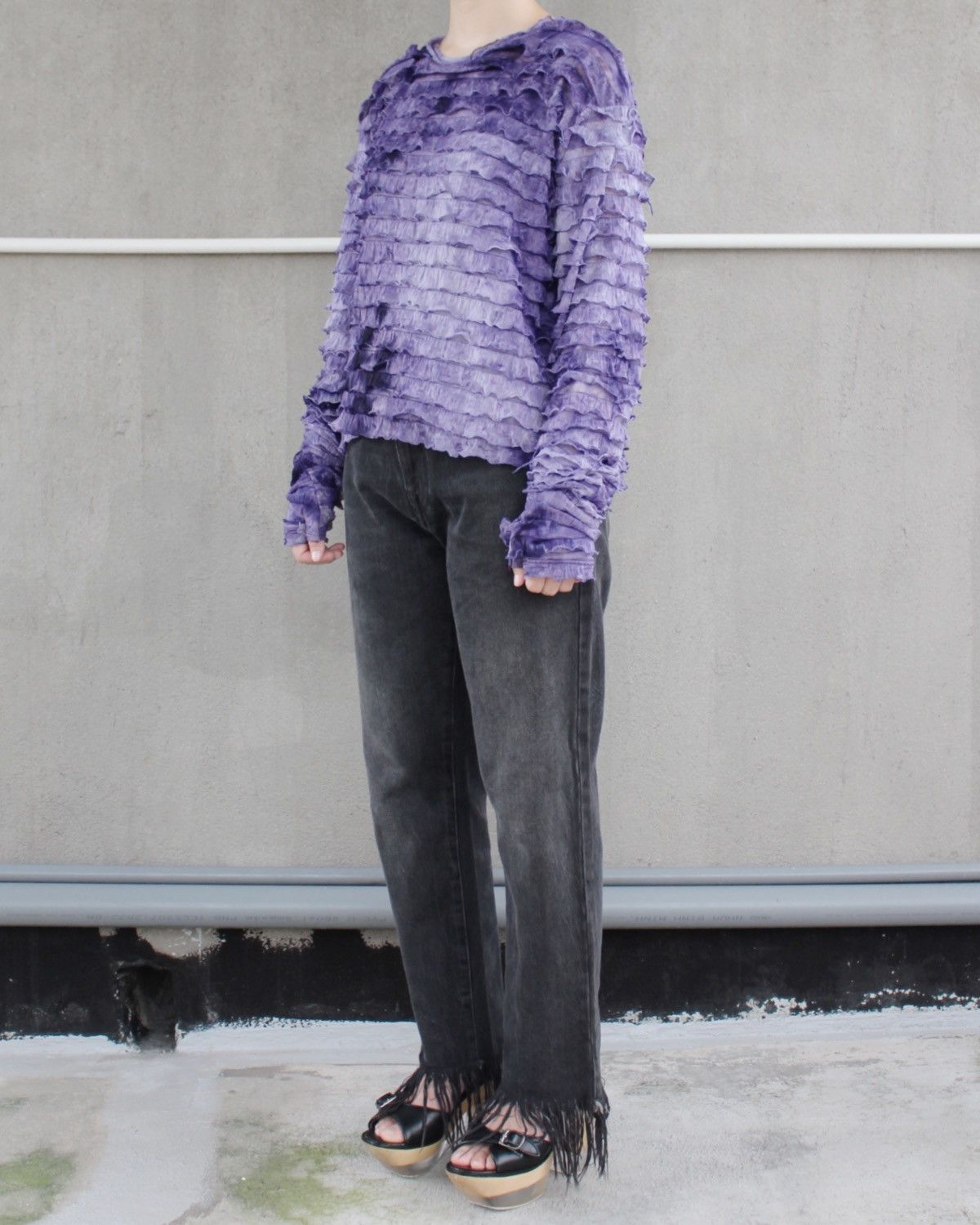 Designer × MSGM MSGM FRINGE BOTTOM JEANS Size US 30 / EU 46 - 5 Thumbnail