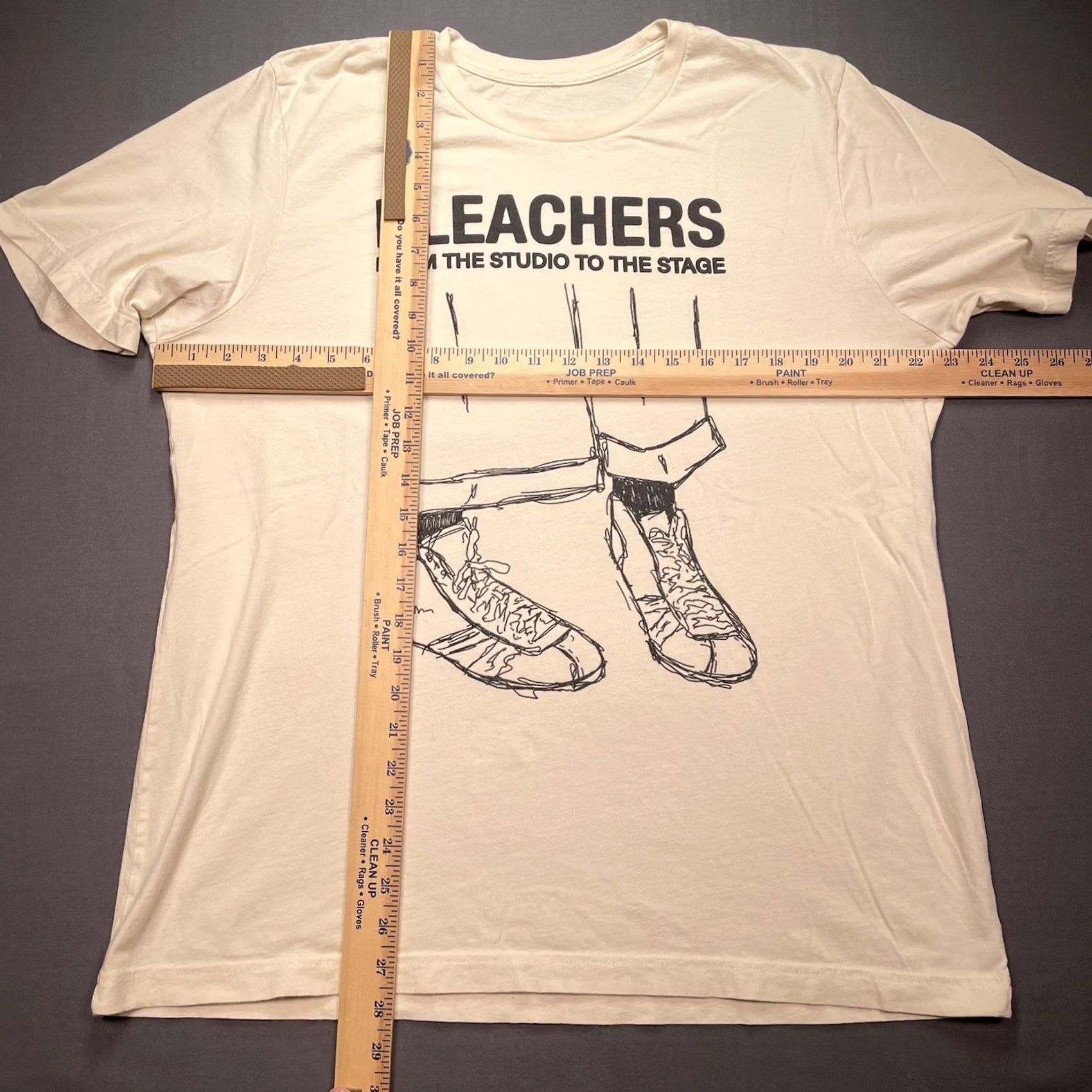 Vintage Bleachers Shirt Men XL Jack Antonoff Rock Studio To Stage T-Shirt Beige Mens XL Rock Size US XL / EU 56 / 4 - 3 Thumbnail