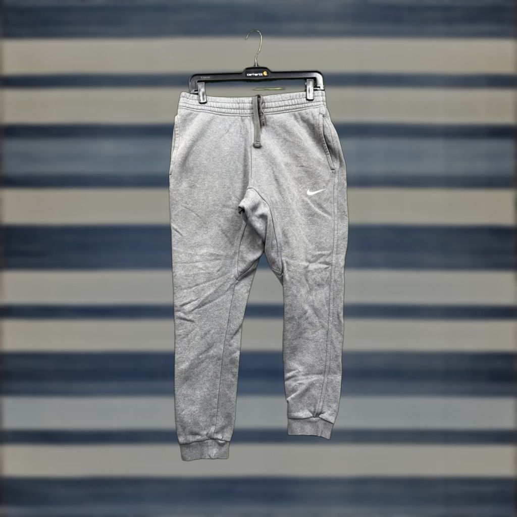Nike Nike Sweatpants Mens Small Club Fleece Grey Straight Leg Comfort Lounge Y2K 90s Size US 29 - 1 Thumbnail