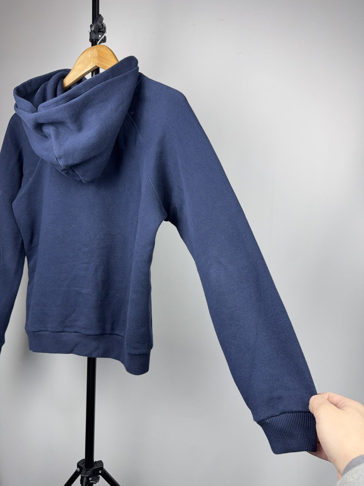 Polo Ralph Lauren 00s Polo Ralph Lauren Navy Cropped Hoodie Red Pony Logo Size M / US 6-8 / IT 42-44 - 13 Thumbnail
