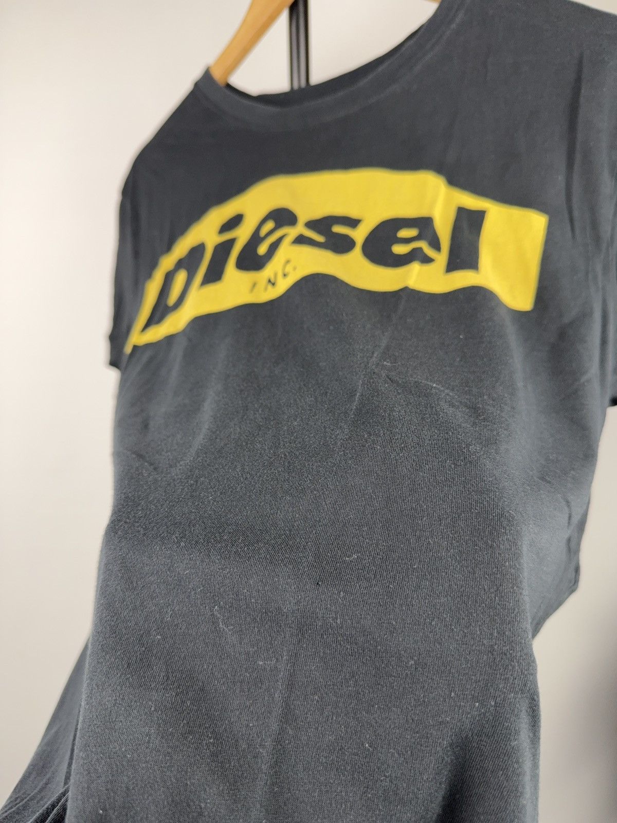 Diesel 00s Luxury Diesel Logo Retro Faded T Shirt Black Y2K Tee Size US XL / EU 56 / 4 - 10 Thumbnail