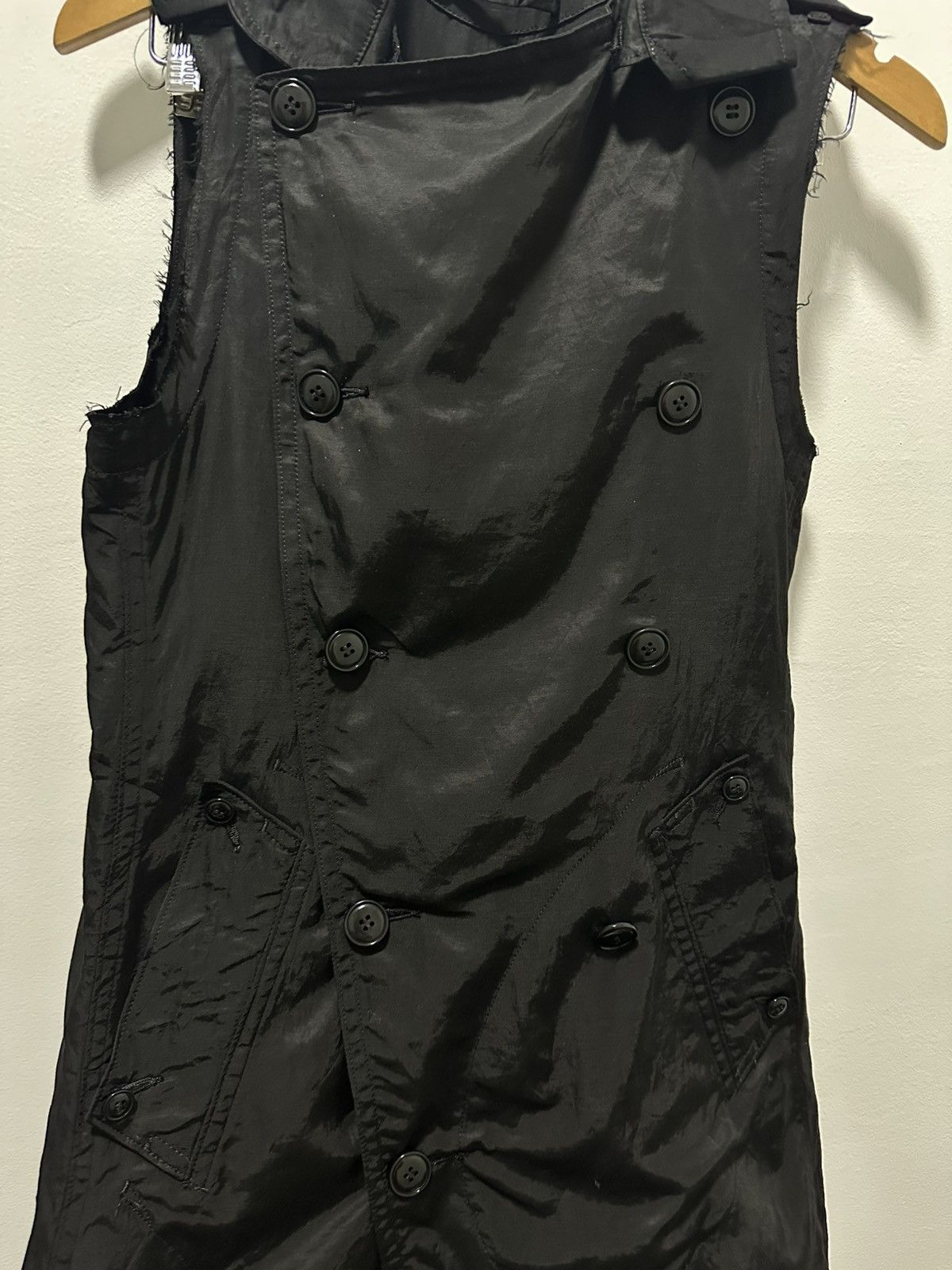 Y's × Yohji Yamamoto Y’s Yohji Yamamoto black double breasted vest with open back Size L / US 10 / IT 46 - 11 Thumbnail