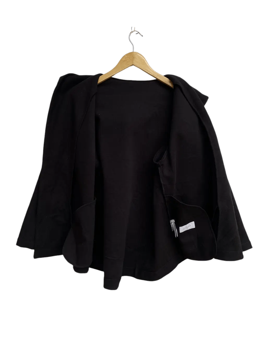 Global Work × Japanese Brand × Vintage Global Wool Jacket All Black Issey Miyake Style Size US L / EU 52-54 / 3 - 3 Thumbnail