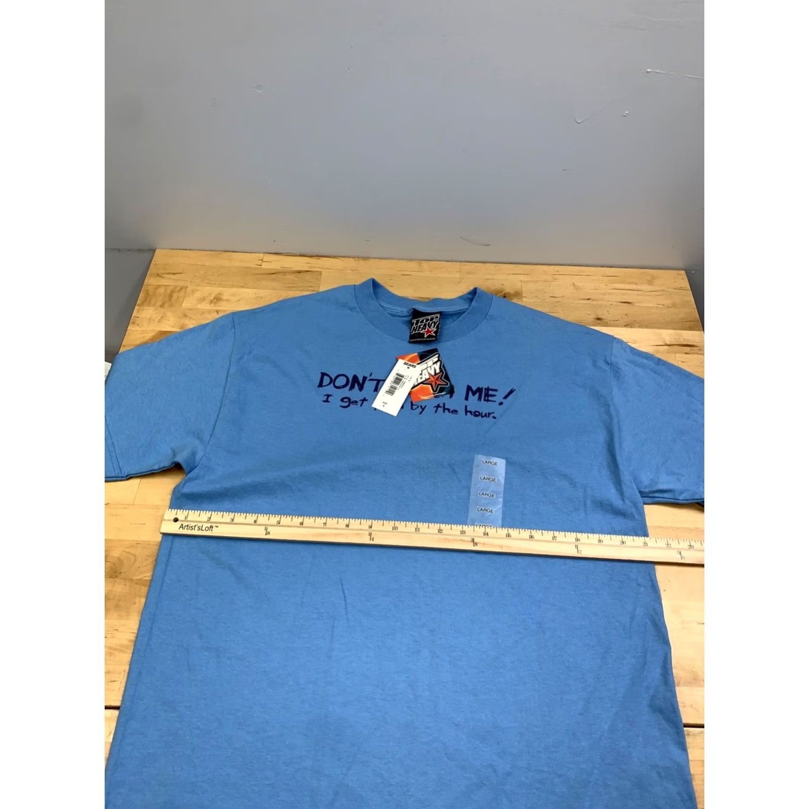 Vintage VINTAGE Top Heavy Shirt Men L Blue Funny Humor Y2K Size US L / EU 52-54 / 3 - 5 Thumbnail
