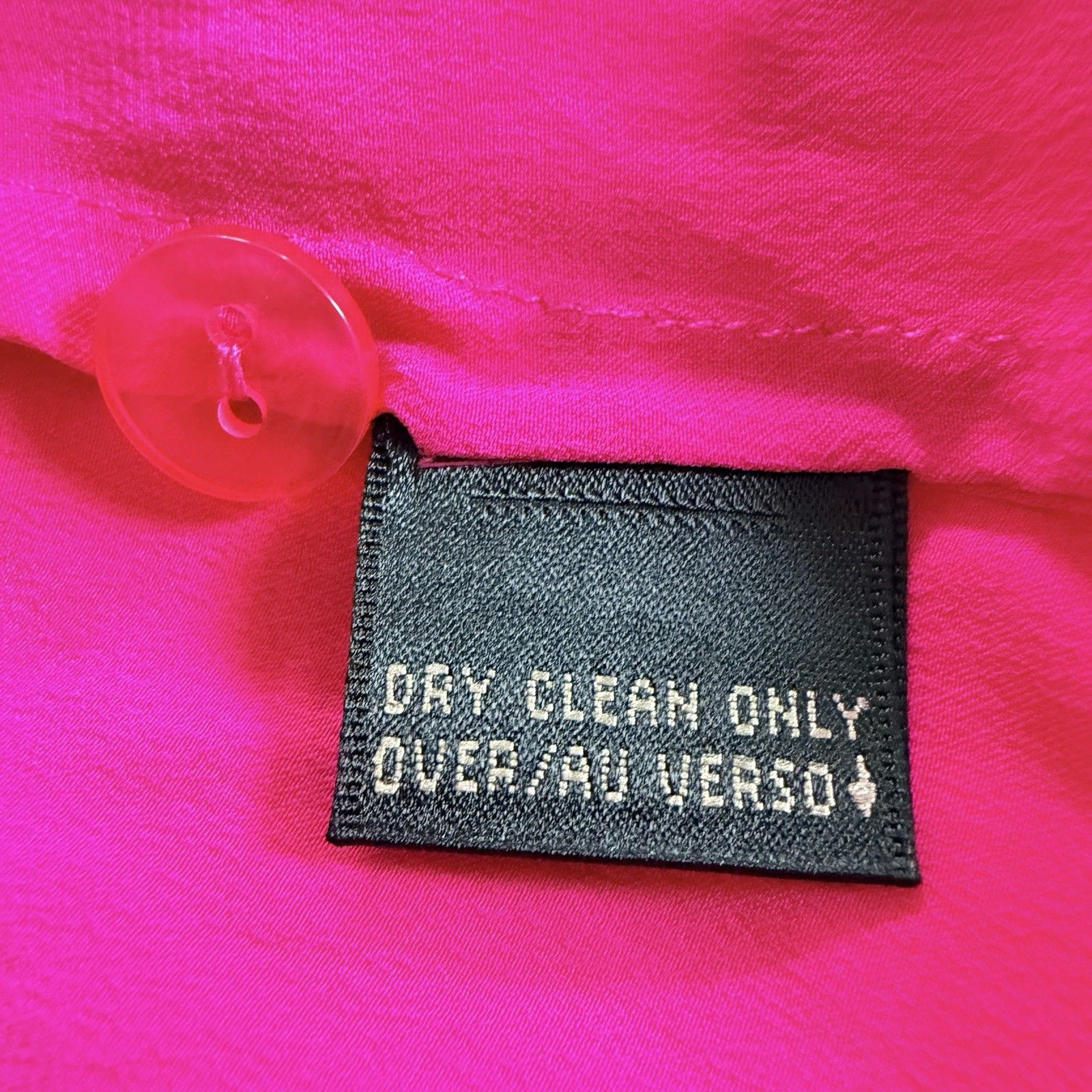Other Dana Buchman 100% Silk Wrap Blouse Womens 22 Pink Fuchsia Size 3XL / US 20-22 - 14 Thumbnail