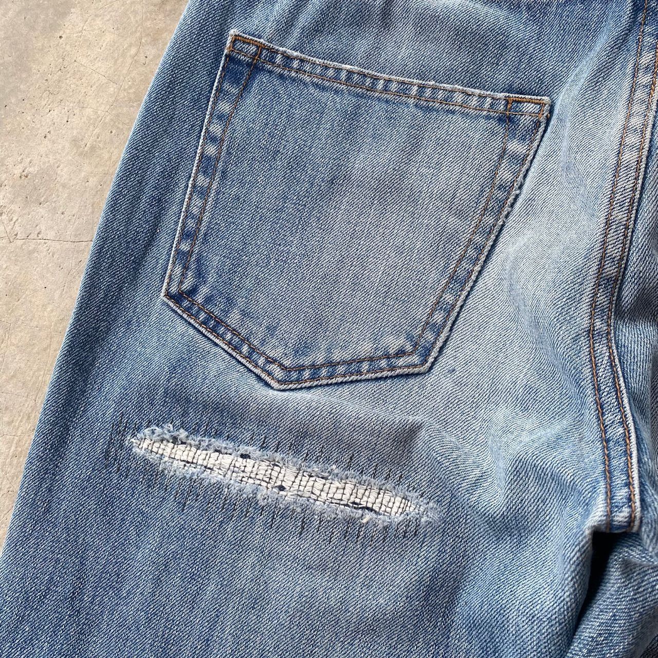 MOUSSY Vintage Azul by Moussy Distressed Slim Denim Size US 29 - 15 Thumbnail