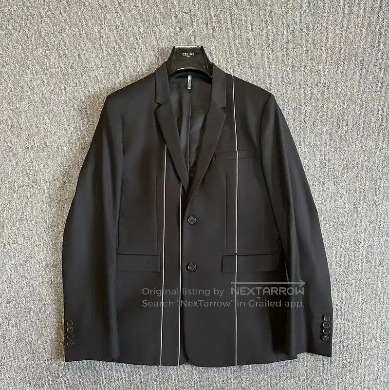 Dior Dior Men's Black Wool Embroidered Long Coat . Size US M / EU 48-50 / 2 - 1 Thumbnail