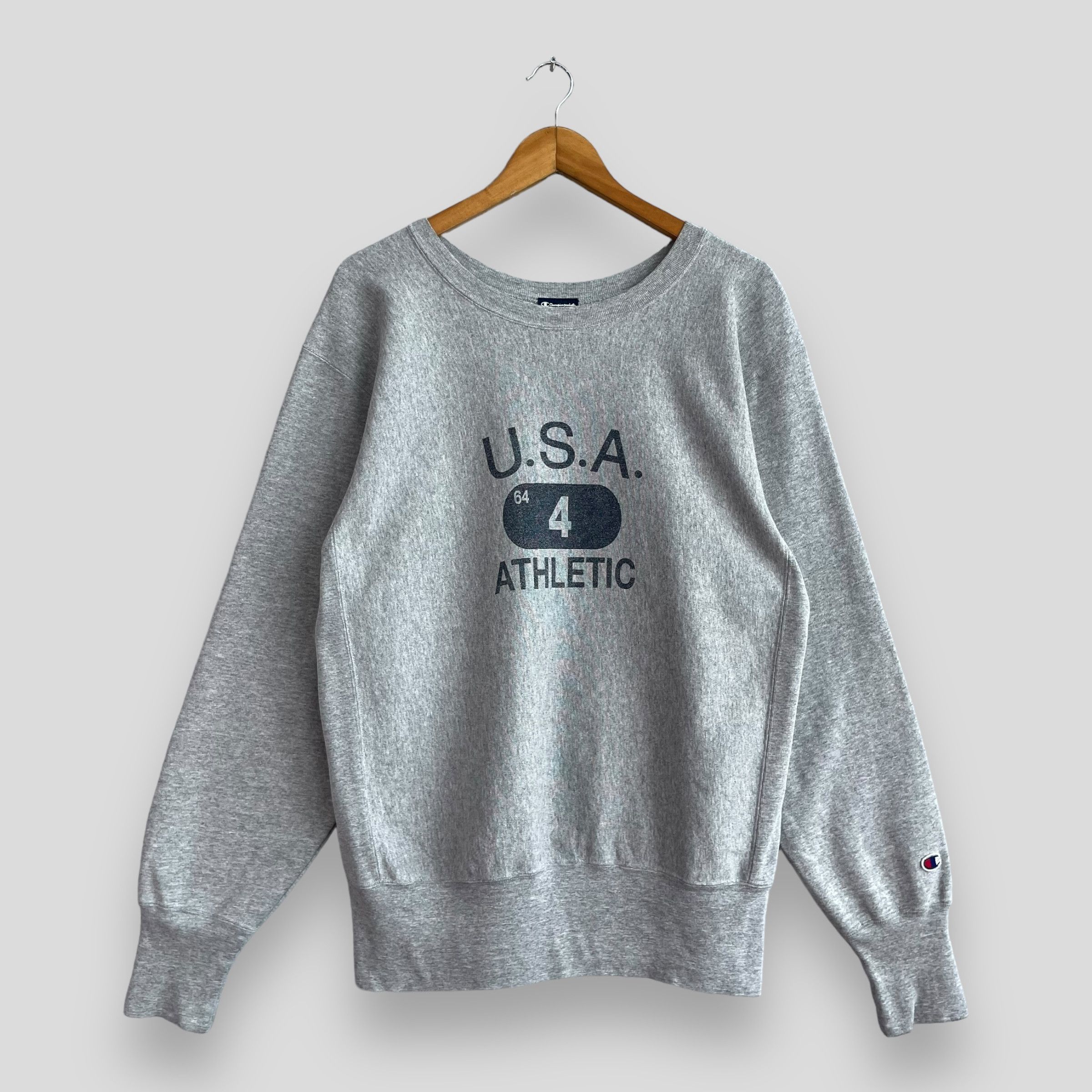 Champion × Vintage Vintage CHAMPION Alethic Usa Spellout Printed Sweatshirt Size US M / EU 48-50 / 2 - 1 Thumbnail