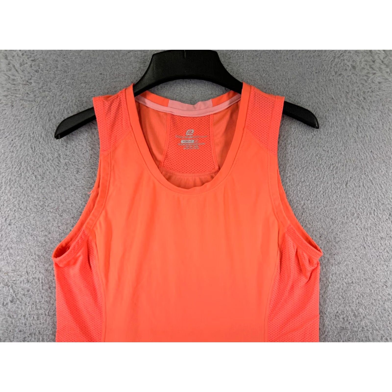 Vintage Roadrunner Shirt Womens Medium Orange High Visibility Tank Sleeveless Polyester Size M / US 6-8 / IT 42-44 - 6 Thumbnail