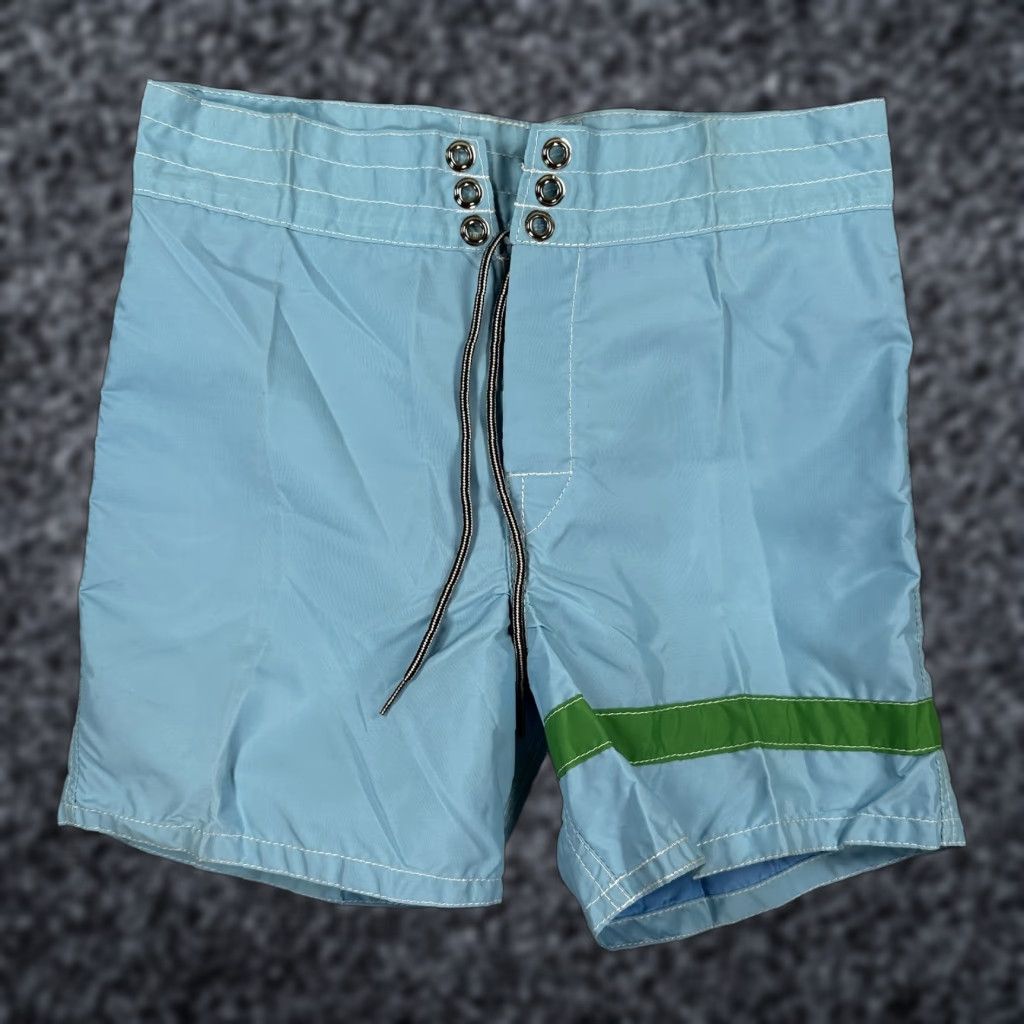 Vintage VINTAGE Birdwell Beach Britches Swim Shorts Mens 28 Board Trunks Surf Blue Solid Retro Beach 90s Mens Size US 28 / EU 44 - 1 Thumbnail