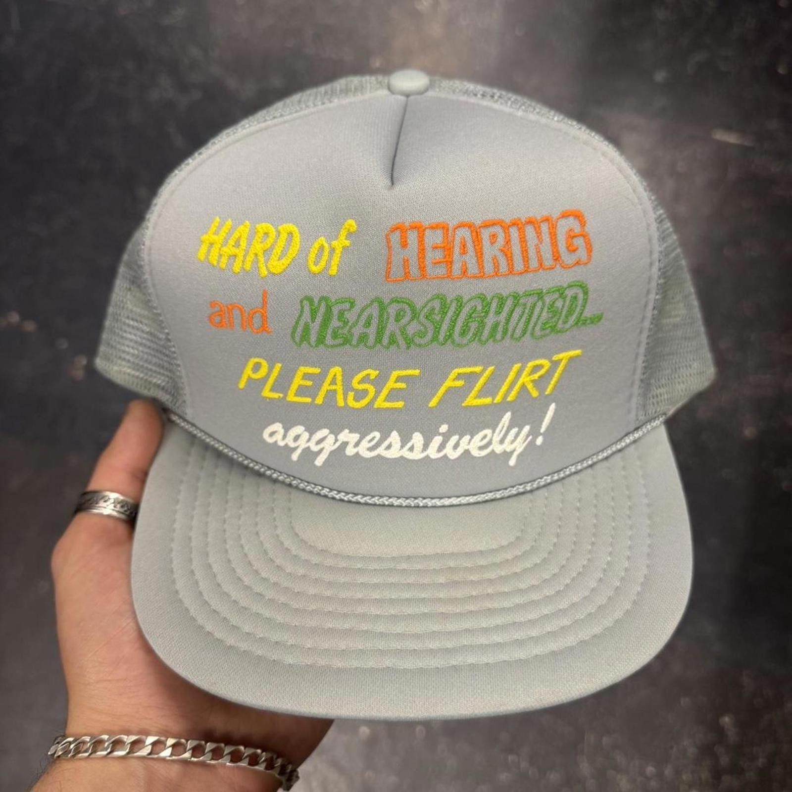 Vintage 90s Flirt Aggressively Trucker Hat Size ONE SIZE - 2 Thumbnail