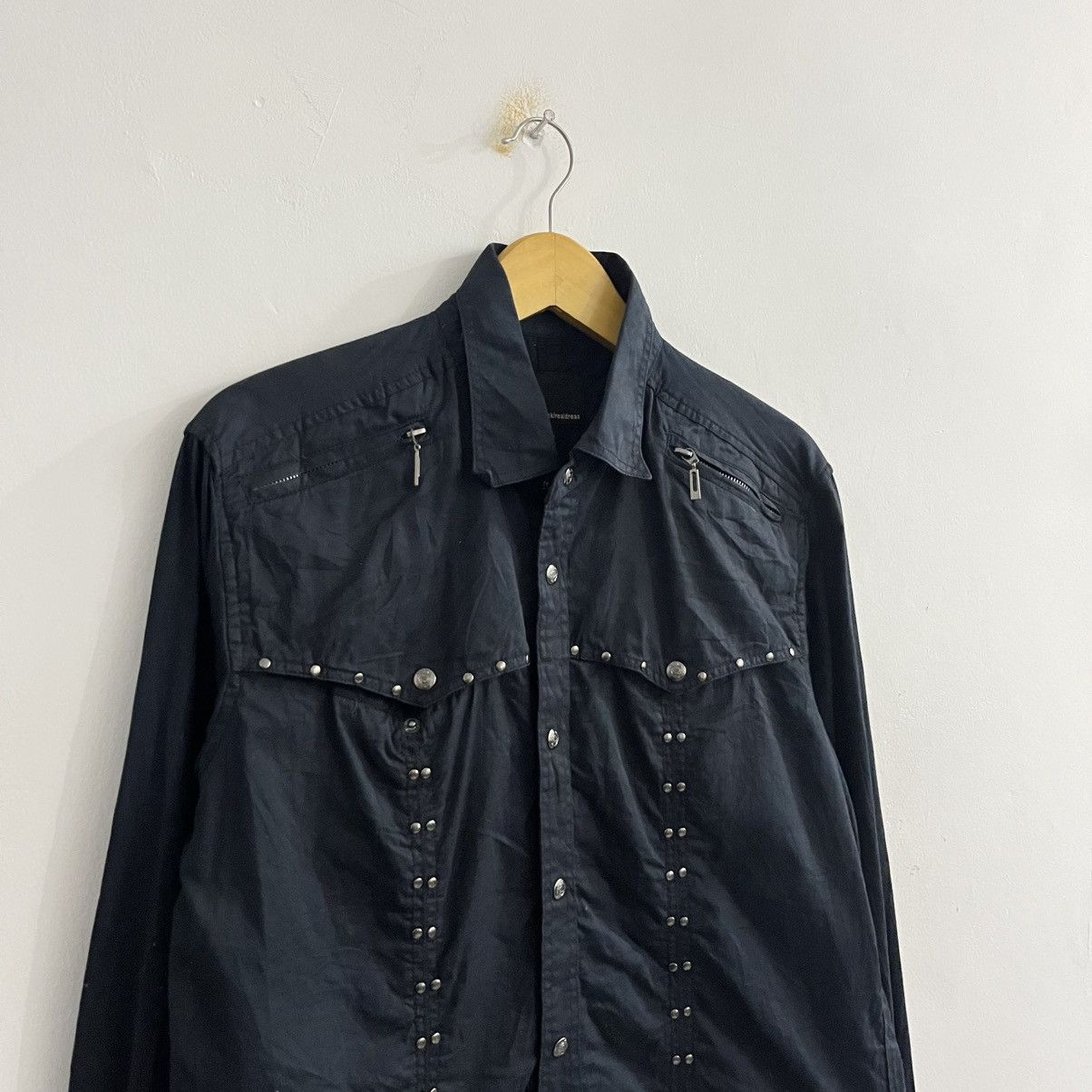 Japanese Brand Bareback Real Adress Studded Gothic Shirt Size US L / EU 52-54 / 3 - 3 Thumbnail