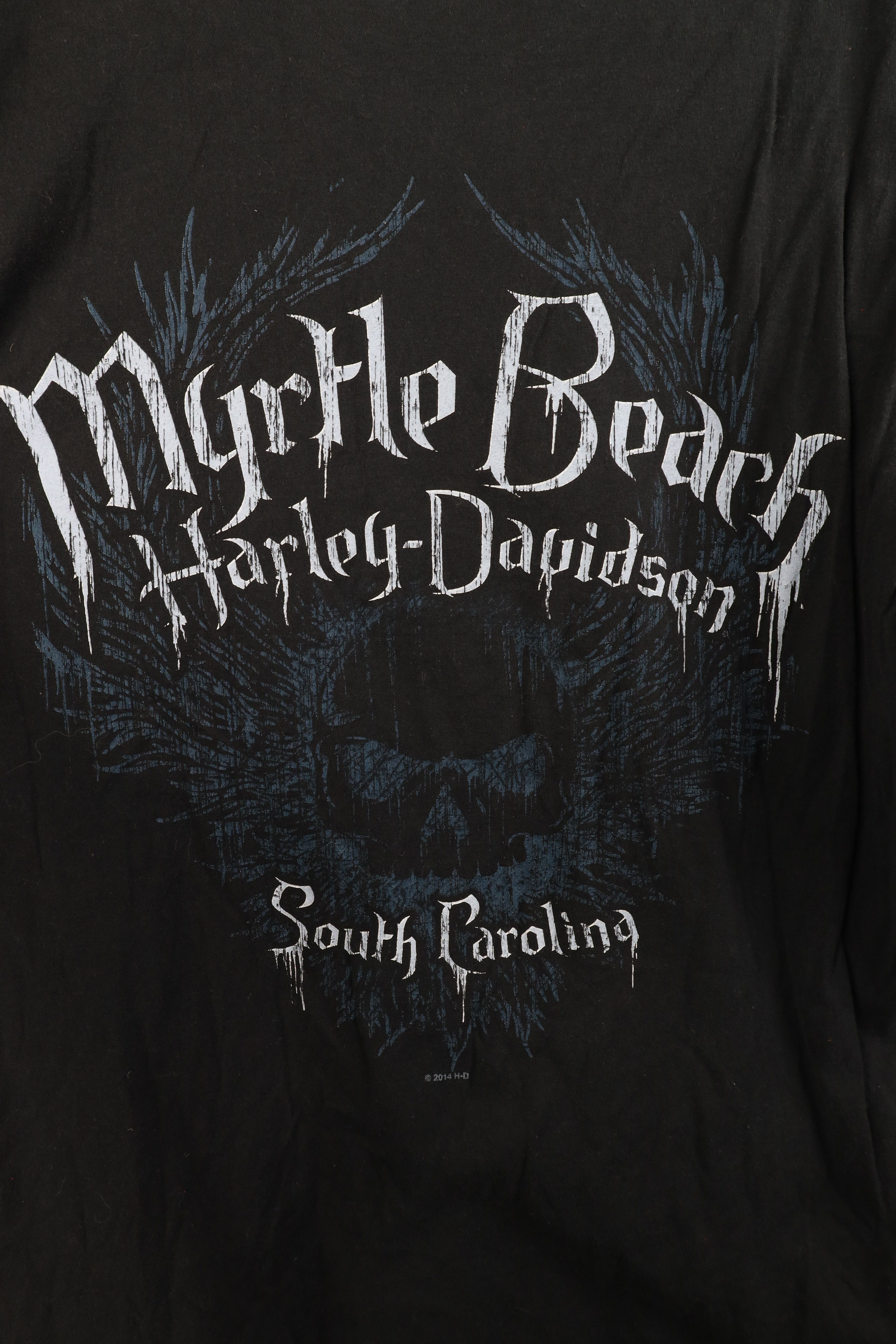 Harley Davidson Vintage Y2K Harley Davidson Myrtle Beach Skull Wing T-Shirt Size US L / EU 52-54 / 3 - 11 Thumbnail