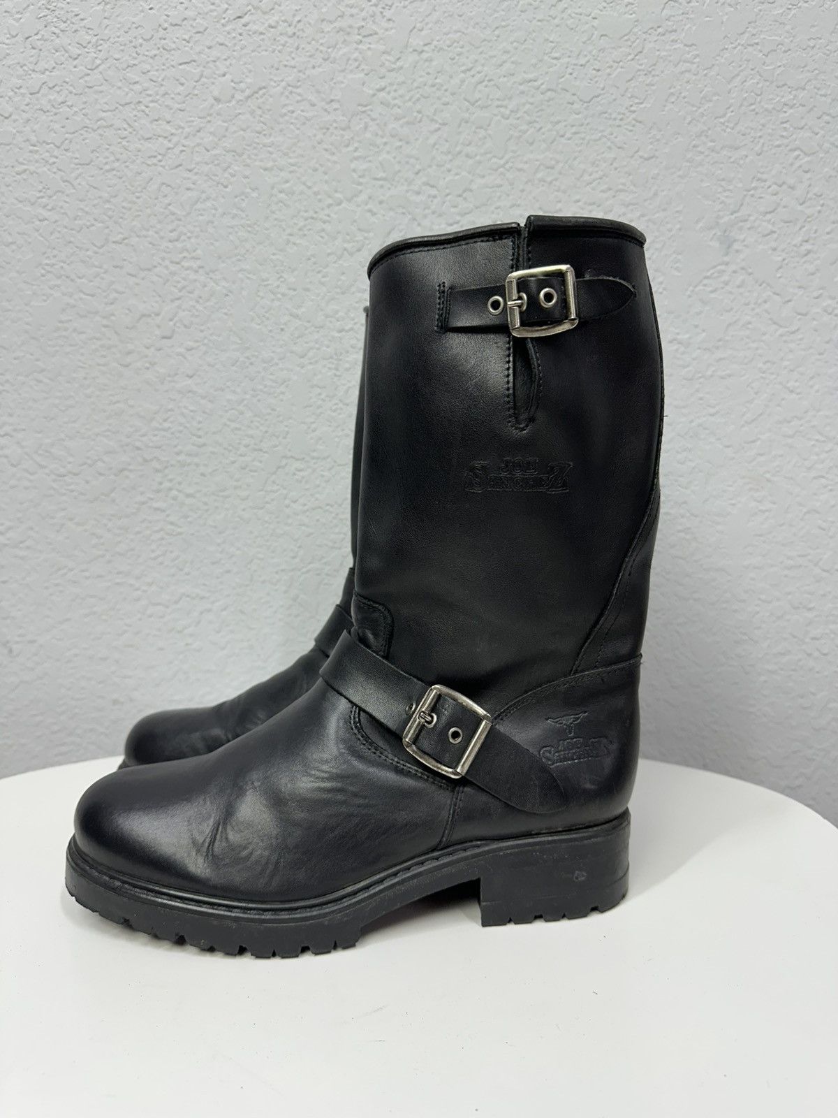 If Six Was Nine Vintage Italian AS 98 Rick Owens Style Leather Biker Boots Size US 8 / EU 41 - 4 Thumbnail