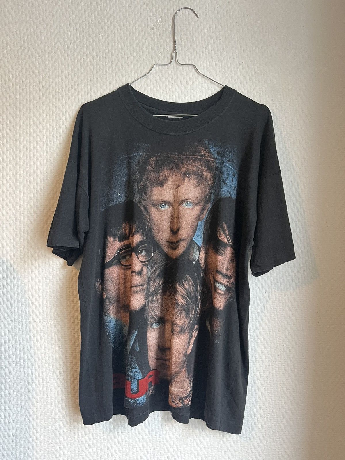 image of Band Tees x Vintage 1990S Blur Tee in Black, Men's (Size Large)