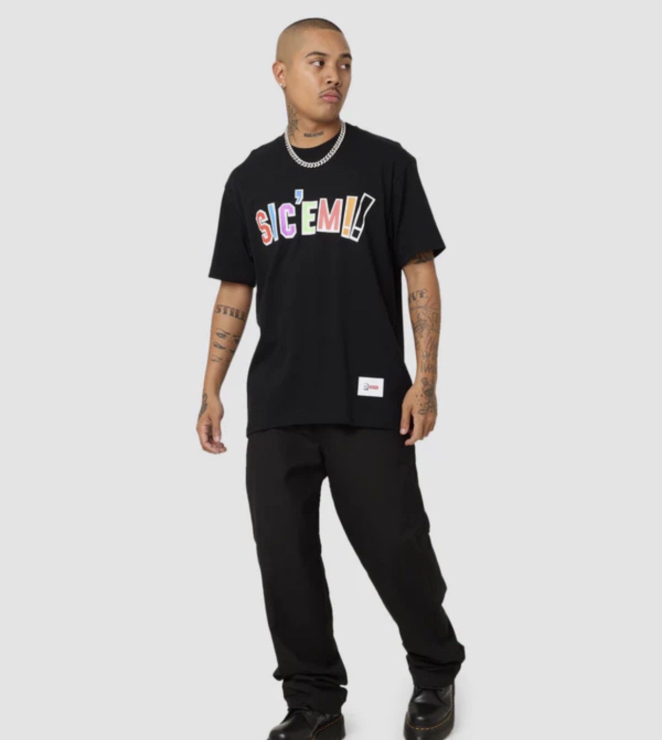 Supreme × Wtaps Supreme x WTAPS Sic'em! Black T-shirt Size US M / EU 48-50 / 2 - 1 Thumbnail