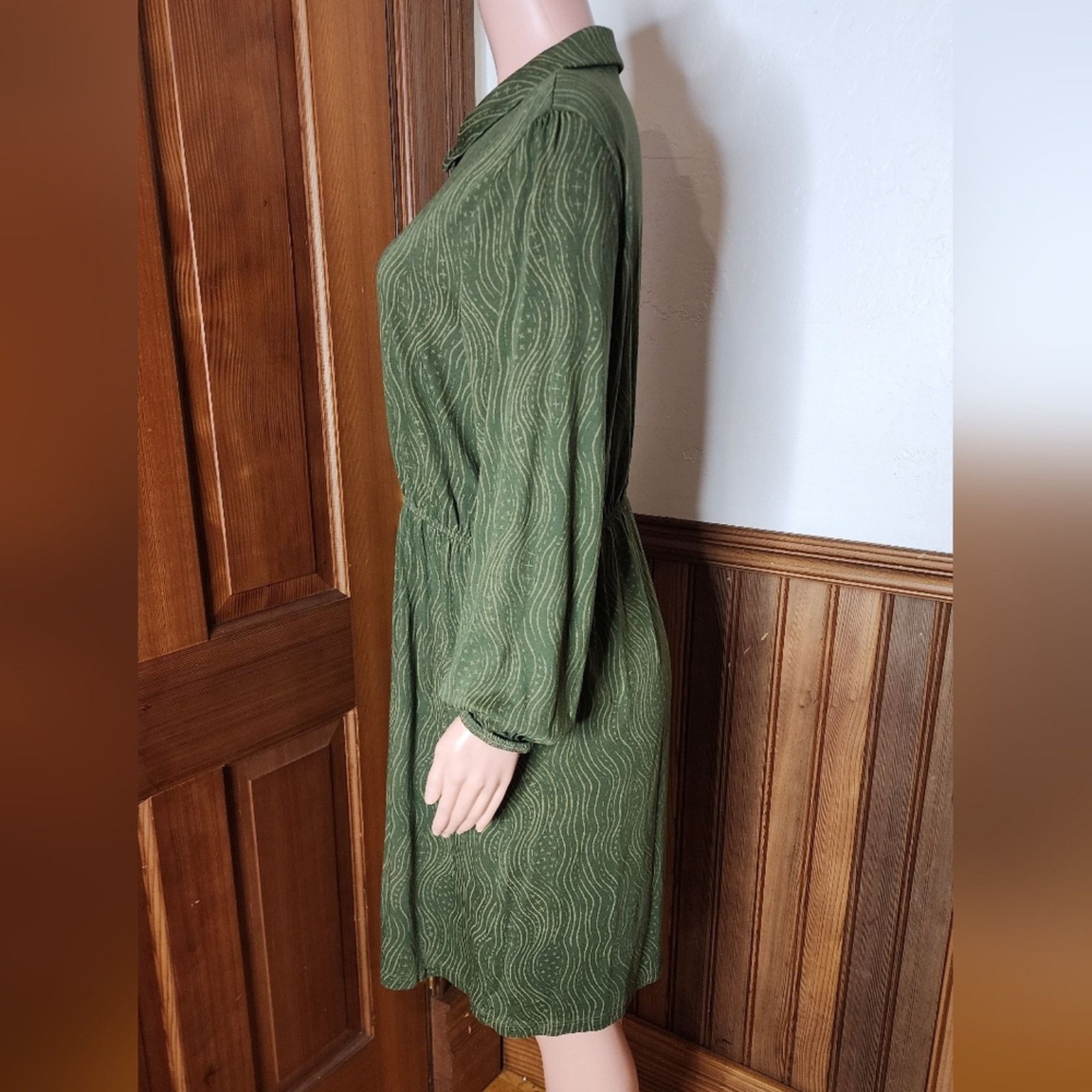 Gudrun Sjoden NWOT Gudrun Sjoden Green Collared Shirt Dress XL Size XL / US 12-14 / IT 48-50 - 2 Thumbnail