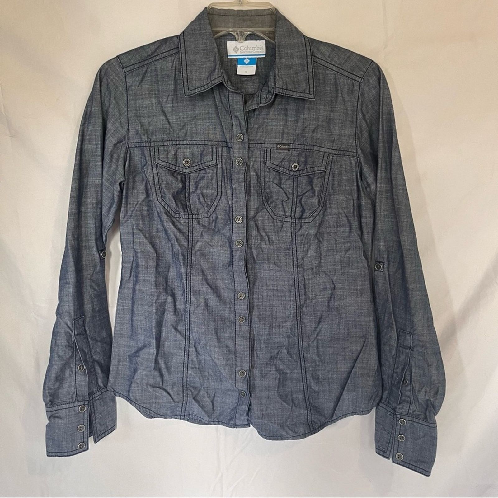 Columbia Columbia Shirt Chambray Outdoor Fish Camp Hiking Gorp Size S / US 4 / IT 40 - 1 Thumbnail