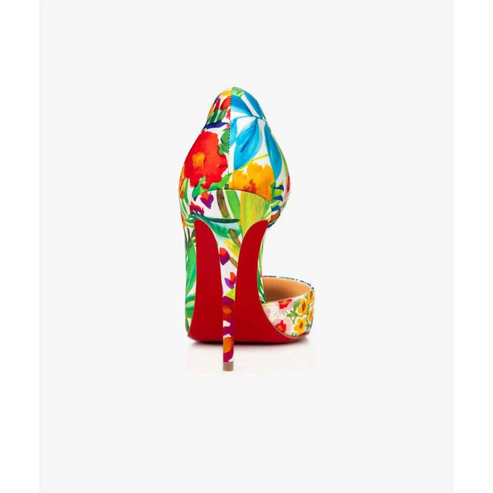 Christian Louboutin Christian Louboutin Iriza 100 Crepe Satin Fleuri Floral Size US 5 / IT 35 - 10 Thumbnail