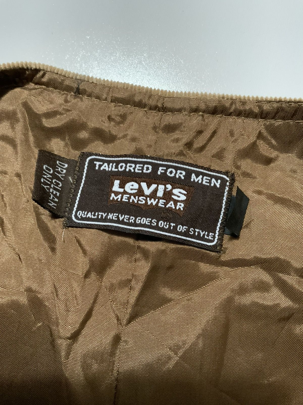Levi's 70s 80s Levi’s Orange Tab Corduroy Tailored Vest Jacket Size US XXL / EU 58 / 5 - 7 Thumbnail