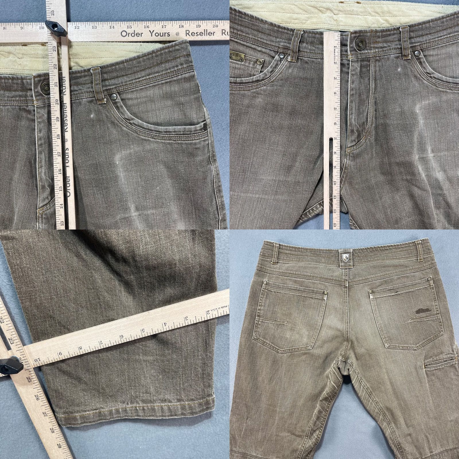 Denime Kuhl Riot Jeans Denim Pants Men's 36x30 Beige Vintage 90s Grunge Straight 5-Pocket Regular Shopwear Pants Men Size US 36 / EU 52 - 8 Thumbnail