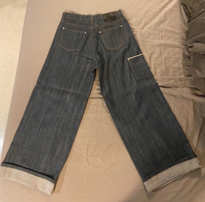 Vintage Discontd indigo selvedge baggy denim Size US 32 / EU 48 - 4 Thumbnail