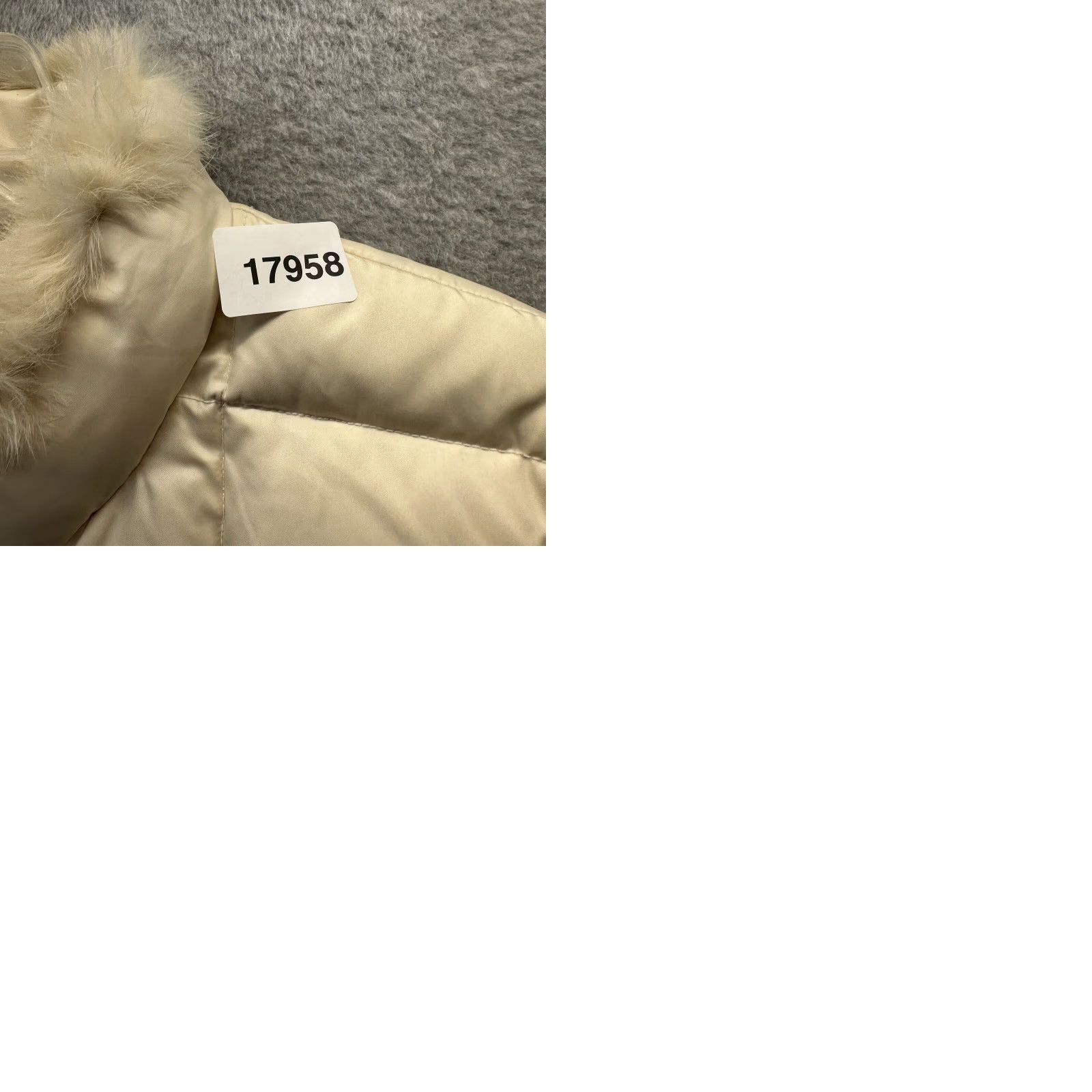 Vintage Montanaco Vest Womens XL Ivory Down Puffer Zip Sleeveless 80s 90s Fur Quilted Size XL / US 12-14 / IT 48-50 - 10 Thumbnail