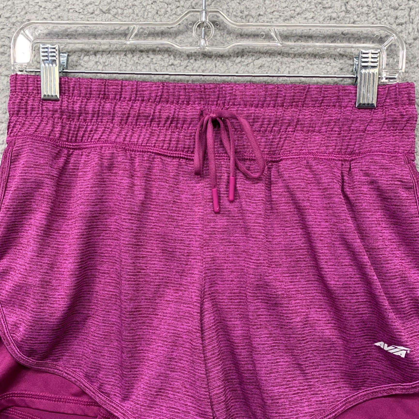 Avia Avia Women’s Athletic Running Shorts Size S Purple 2 Pockets Double Layer LOGO Size 28" / US 6 / IT 42 - 2 Thumbnail