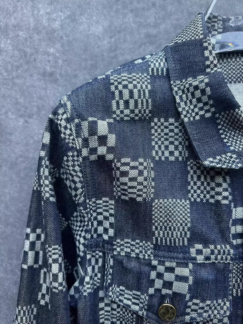 Louis Vuitton Louis Vuitton Louis Vuitton Black Checkered Denim Jacket-2 Size US L / EU 52-54 / 3 - 6 Thumbnail