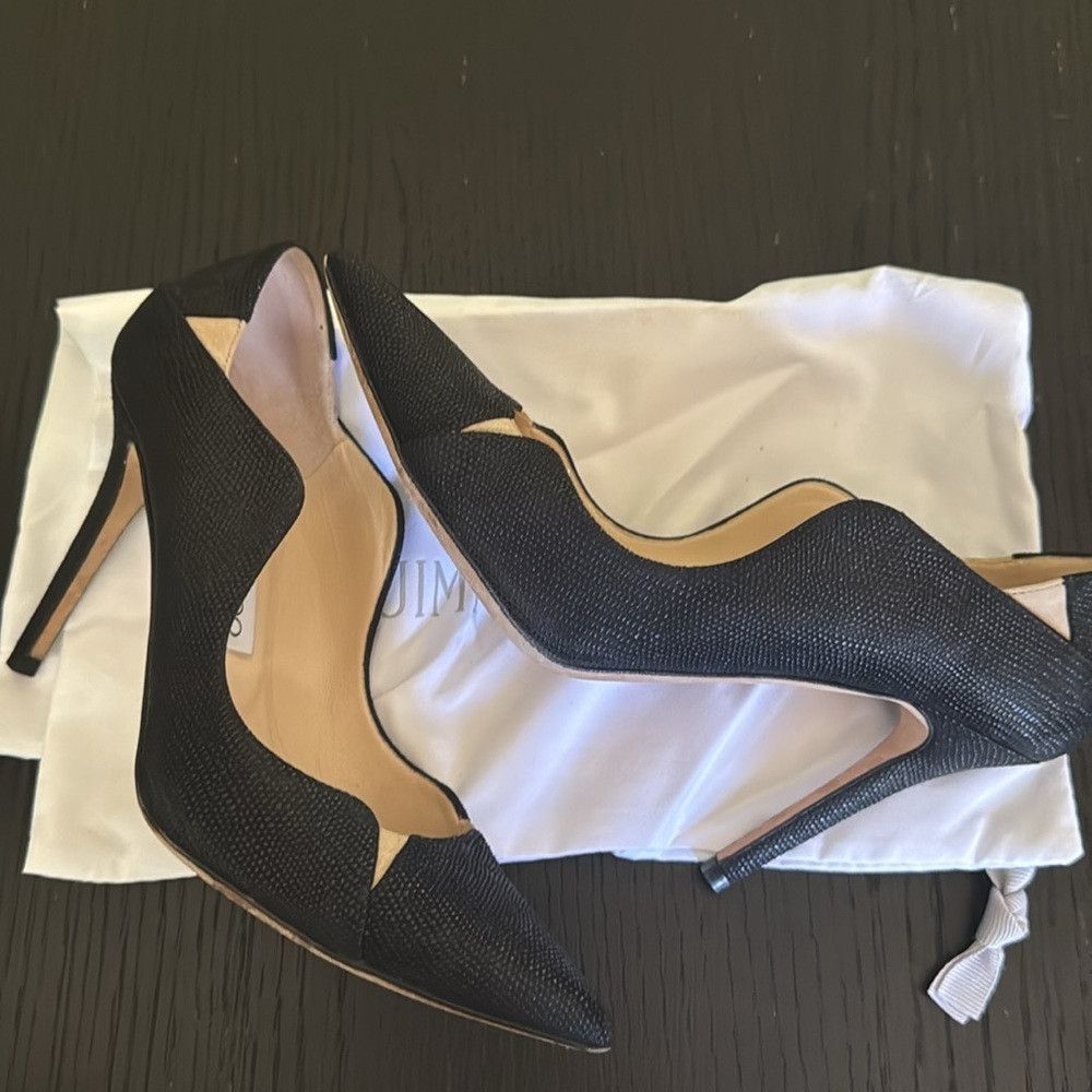 Jimmy Choo Jimmy Choo Tamika Black/Nude Textured Suede Heels. With box Size US 6.5 / IT 36.5 - 4 Thumbnail